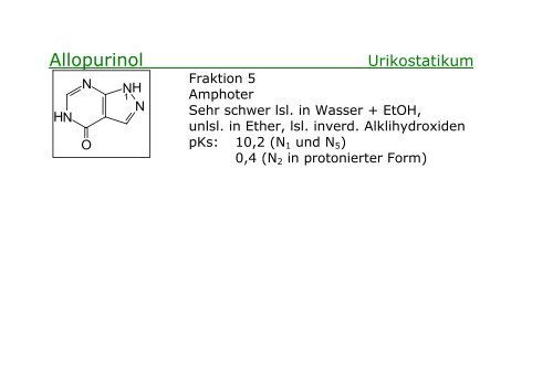 Strukturformeln fÃ¼r den Chemie III Kurs an der Uni ... - Pharmastudent