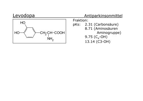 Strukturformeln fÃ¼r den Chemie III Kurs an der Uni ... - Pharmastudent