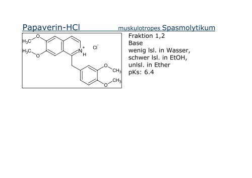 Strukturformeln fÃ¼r den Chemie III Kurs an der Uni ... - Pharmastudent