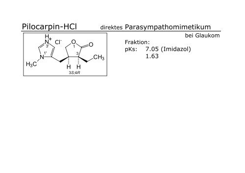 Strukturformeln fÃ¼r den Chemie III Kurs an der Uni ... - Pharmastudent