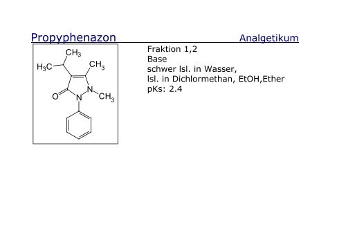 Strukturformeln fÃ¼r den Chemie III Kurs an der Uni ... - Pharmastudent