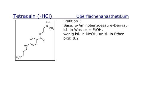 Strukturformeln fÃ¼r den Chemie III Kurs an der Uni ... - Pharmastudent