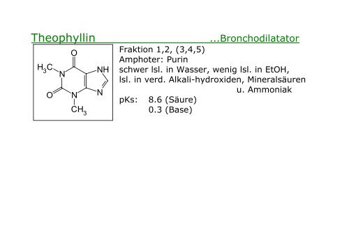 Strukturformeln fÃ¼r den Chemie III Kurs an der Uni ... - Pharmastudent