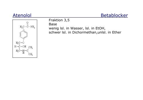 Strukturformeln fÃ¼r den Chemie III Kurs an der Uni ... - Pharmastudent