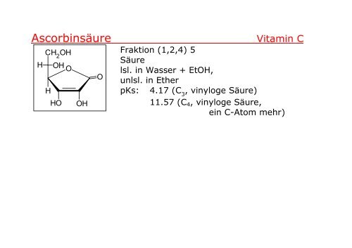 Strukturformeln fÃ¼r den Chemie III Kurs an der Uni ... - Pharmastudent