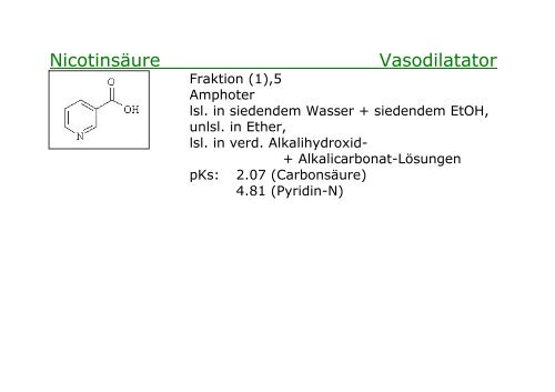 Strukturformeln fÃ¼r den Chemie III Kurs an der Uni ... - Pharmastudent