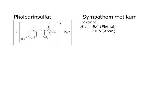 Strukturformeln fÃ¼r den Chemie III Kurs an der Uni ... - Pharmastudent