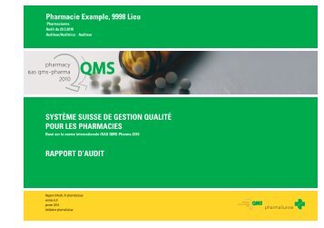 Rapport d'audit - pharmaSuisse