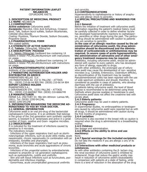PATIENT INFORMATION LEAFLET NELABOCIN Pharmathen