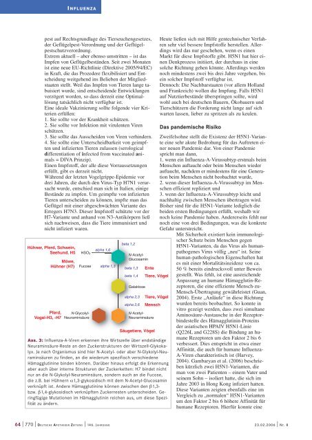 Die drohende Influenza-Pandemie - Pharmazie