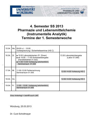 Instrumentelle Analytik - Institut für Pharmazie und ...