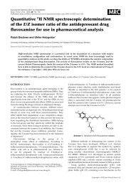 Quantitative H NMR spectroscopic determination of the E/Z isomer ...