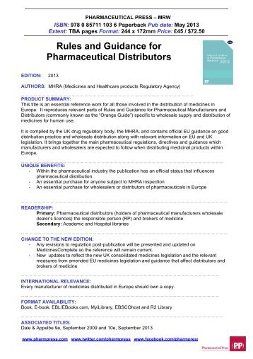 Rules and Guidance for Pharmaceutical Distributors 2013_ ABI