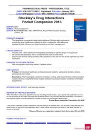 Stockley's Drug Interactions Pocket Companion 2013