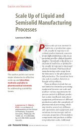 Scale Up of Liquid and Semisolid Manufacturing Processes
