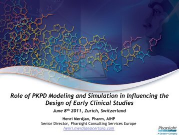 Role of PKPD Modeling and Simulation in Influencing ... - Pharsight