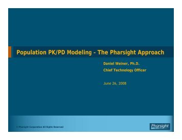 Population PKPD Mode.. - Pharsight Corporation