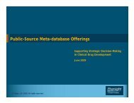 Public-Source Meta-database Offerings - Pharsight