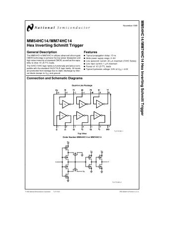 MM74HC14 Hex Inverting Schmitt Trigger