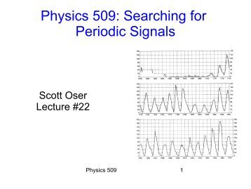 Physics 509 - UBC Physics & Astronomy