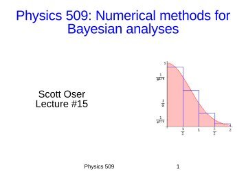 Physics 509: Numerical methods for Bayesian analyses
