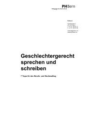 Geschlechtergerechtes sprechen und schreiben - 7 Tipps - PHBern