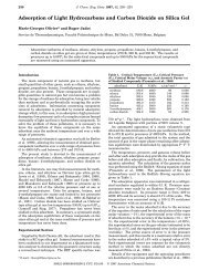 Adsorption of Light Hydrocarbons and Carbon Dioxide on Silica Gel