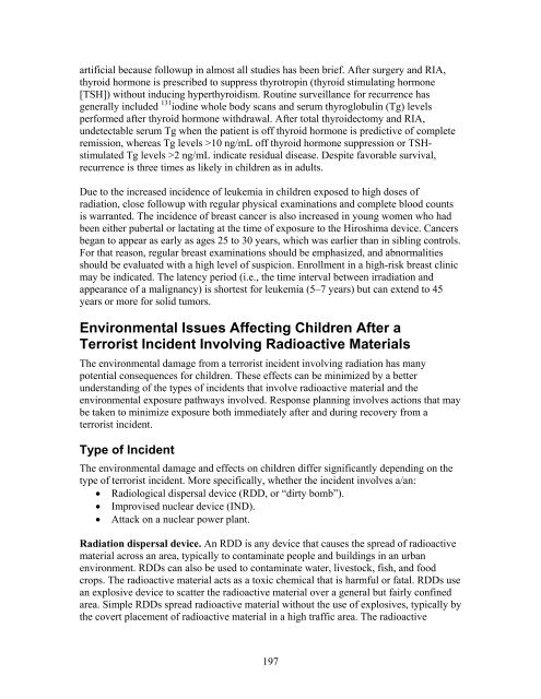 Pediatric Terrorism and Disaster Preparedness: A ... - PHE Home