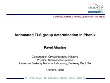 Automated model partitioning into TLS groups - Phenix