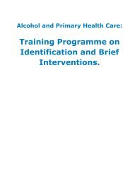 Training Programme on Identification and Brief Interventions.