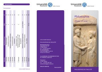 Info / Flyer - Philosophische Fakultät - Universität Rostock