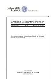 Promotionsordnung - Philosophische Fakultät - Universität Rostock