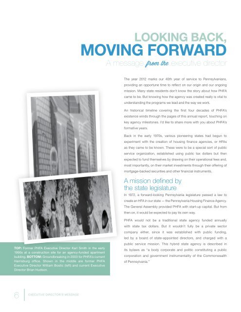 2012 PHFA Annual Report - Pennsylvania Housing Finance Agency