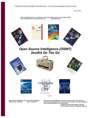 2013-07-11 OSINT 2ool Kit On The Go - Public Intelligence Blog