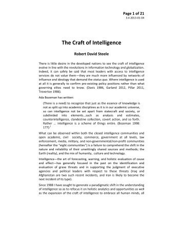 Steele The Craft of Intelligence 3.4 PDF - Public Intelligence Blog