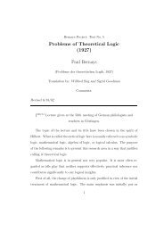 Problems of Theoretical Logic (1927) Paul Bernays