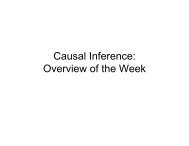 Causal Inference: Overview of the Week - Phil Cmu