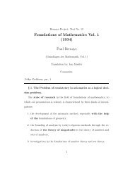 Foundations of Mathematics Vol. 1 (1934) Paul Bernays - Phil Cmu