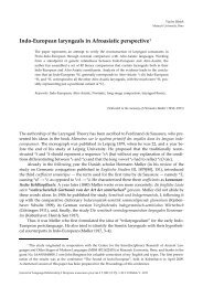 Indo European Laryngeals In Afroasiatic Perspective1 D D D N D N N