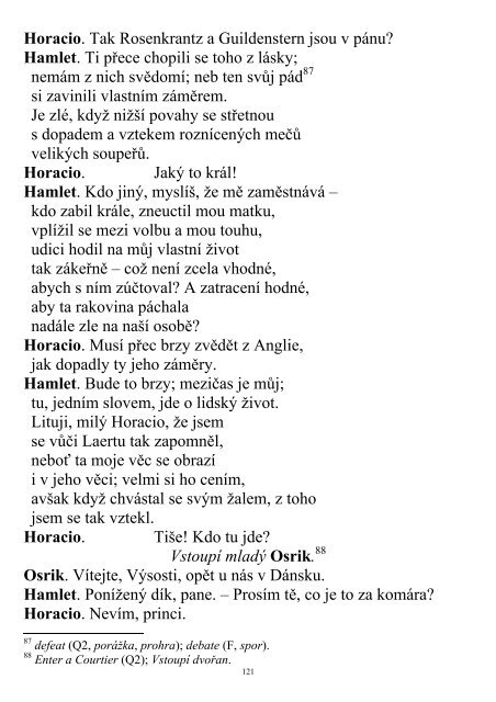 WILLIAM SHAKESPEARE HAMLET PÅeloÅ¾il FrantiÅ¡ek Nevrla ...