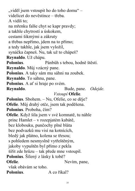 WILLIAM SHAKESPEARE HAMLET PÅeloÅ¾il FrantiÅ¡ek Nevrla ...