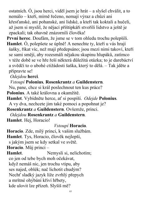 WILLIAM SHAKESPEARE HAMLET PÅeloÅ¾il FrantiÅ¡ek Nevrla ...