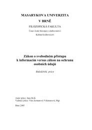 MASARYKOVA UNIVERZITA V BRNÄ - FilozofickÃ¡ fakulta MU