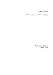 Forschungsbericht 2010 â 2011 Zentralinstitute - Philosophische ...