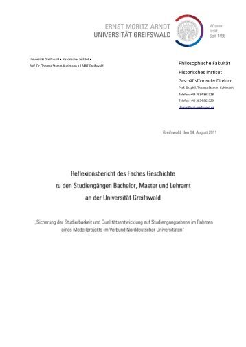Philosophische FakultÃ¤t Historisches Institut - Ernst-Moritz-Arndt ...
