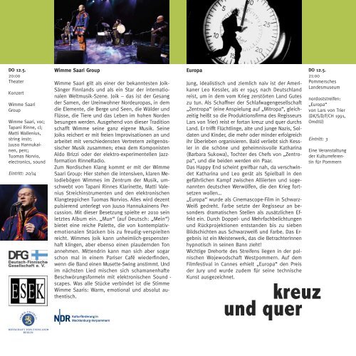 Programm des Nordischen Klangs 2011