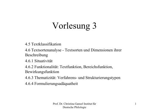 Vorlesung am 21.1.2008