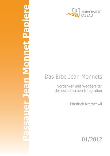 Passauer Jean Monnet Papiere - UniversitÃ¤t Passau