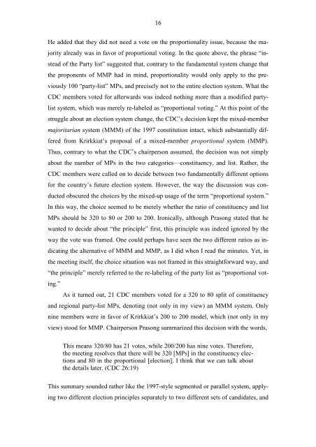 The attempt to adopt a mixed-member proportional election system ...