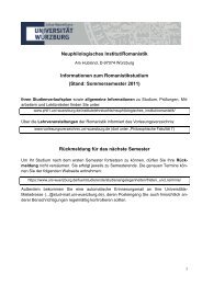 Infoblatt Erstsemester - Philosophische Fakultät I - Universität ...